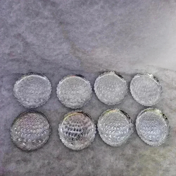 Continental Silver Co Vtg Aluminum Coasters in Coaster Caddy Set of‎ 8 Wild Rose - Picture 5 of 12